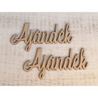 Natúr felirat "Ajándék" 2db/csomag – koszorúhoz, asztaldíszhez