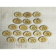 Natúr fa - Vegyes évfordulós ovál táblák – festéshez, dekorációhoz