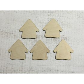 Natúr fa - Házikó 8cm 5db/csomag