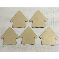 Natúr fa - Házikó 10cm 5db/csomag – festéshez, dekorációhoz