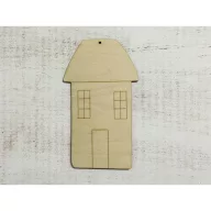 Natúr fa - Magas ház kicsi 19,5cm – festéshez, dekorációhoz