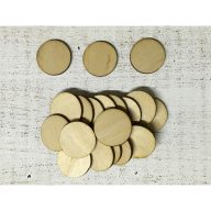 Natúr fa - Kör lap 3 cm 20db/csomag – festéshez, dekorációhoz