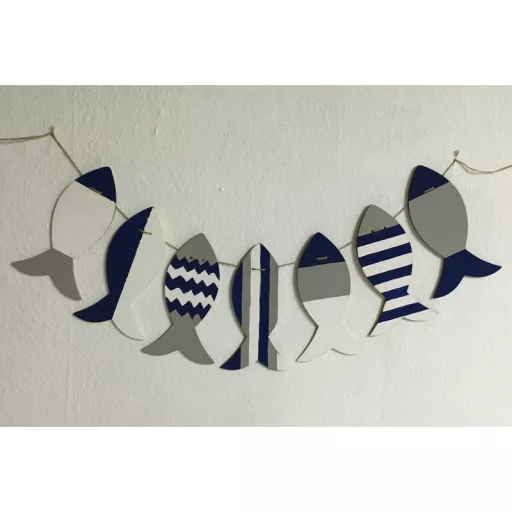 Natúr fa - Hal felfűzhetős – nyári dekorációhoz – Szezonok, alkalmak