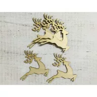 Natúr fa - Ugró szarvas 10cm 5db/csomag – koszorúhoz, asztaldíszhez