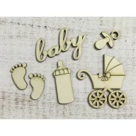 Natúr fa - Baba csomag 6db/csomag – kreatív dekorációhoz