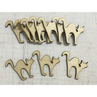 Natúr fa - Púpos hátú macska 10db/csomag – őszi dekorációhoz