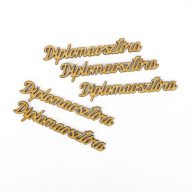 Natúr fa - "Diplomaosztóra" felirat 12cm 5db/csomag – ballagási ajándékokhoz