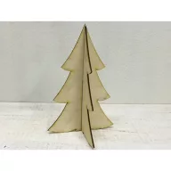 Natúr fa - 3D fenyő 24cm – koszorúhoz, asztaldíszhez