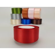 Szatén szalag piros 4cm*22m – kreatív dekorációhoz