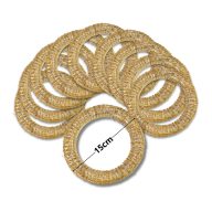 Koszorúalap szalma 15cm 10db/csomag - OKOSÁR! – ajtódíszhez, koszorúalapnak