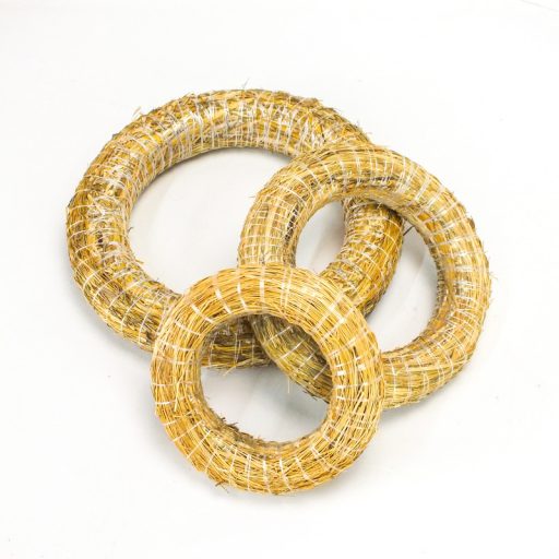 Koszorúalap szalma 15cm – ajtódíszhez, koszorúalapnak