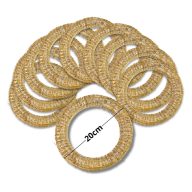 Koszorúalap szalma 20cm 10db/csomag - OKOSÁR! – ajtódíszhez, koszorúalapnak