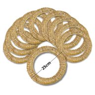 Koszorúalap szalma 25cm 10db/csomag - OKOSÁR! – ajtódíszhez, koszorúalapnak