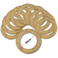 Koszorúalap szalma 30cm 10db/csomag - OKOSÁR! – ajtódíszhez, koszorúalapnak