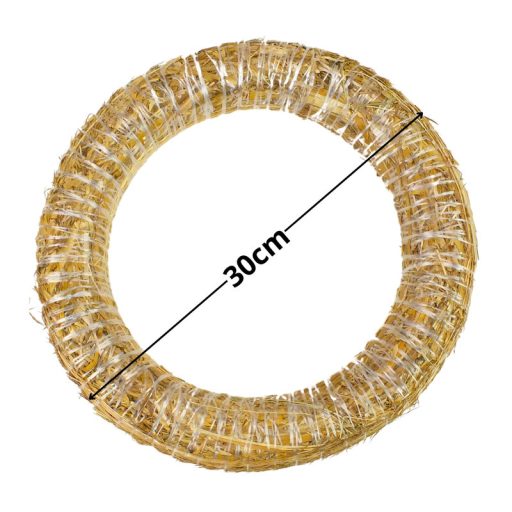 Koszorúalap szalma 30cm 10db/csomag - OKOSÁR! – ajtódíszhez, koszorúalapnak