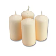 Gyertya adventi 50*100 mm KRÉM 4db/cs – ajtódíszhez, koszorúalapnak