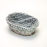 Fonott kockás tál szürke – kosárfonáshoz, dekorációhoz