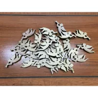 Natúr fa angyalkák 30db/csomag – karácsonyi dekorációhoz, koszorúhoz