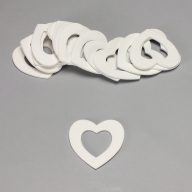 Fa lukas szívek fehér 6cm 15db/csomag – festéshez, dekorációhoz