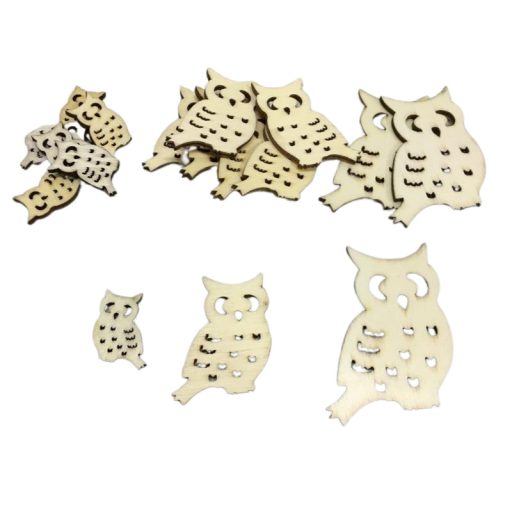 Fa bagoly különböző méretek 15db/csomag – ballagási ajándékokhoz