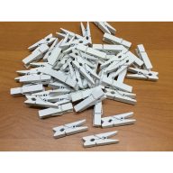 Fa csipesz fehér 3,5cm 25db/csomag – kreatív dekorációhoz – kreatív hobby projektekhez és dekorációhoz – Papelito.hu