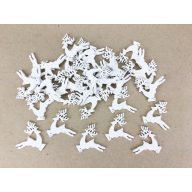 Fehér ugrószarvas 3cm 30db/csomag – karácsonyi dekorációhoz