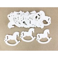 Fehér hintaló 5cm 15db/csomag – karácsonyi dekorációhoz