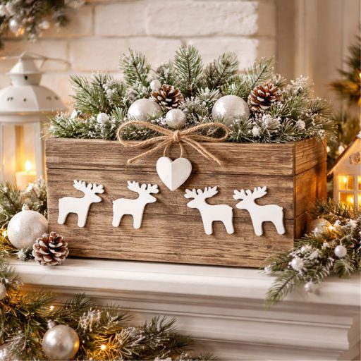 Fehér rénszarvas 3cm 30db/csomag