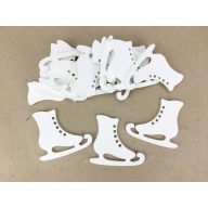 Fehér korcsolya 5cm 15db/csomag – karácsonyi dekorációhoz