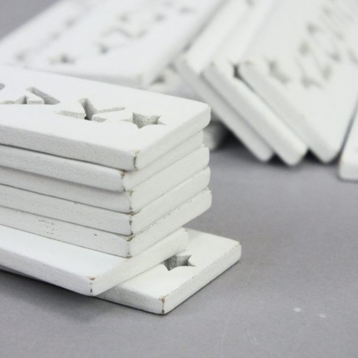 Fa Biléta "KARÁCSONY"  fehér 2x10cm 16db/csomag – ajándékcímkének, koszorúhoz