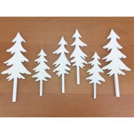Hegyvidéki fenyő fehér 6db/csomag – karácsonyi dekorációhoz