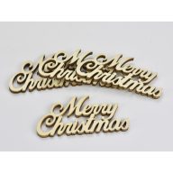 Merry Christmas felirat 10cm 4db/csomag – koszorúhoz, asztaldíszhez