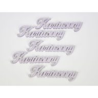 Karácsony felirat metál lilaezüst 10cm 5db/cs – koszorúhoz, asztaldíszhez