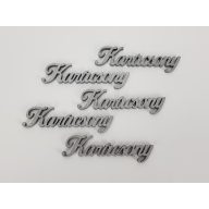 Karácsony felirat ezüst 10cm 8db/csomag – koszorúhoz, asztaldíszhez