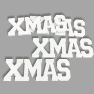 Xmas felirat fehér 15cm 4db/csomag-KIFUTÓ – koszorúhoz, asztaldíszhez