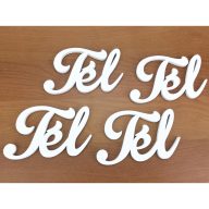 Tél felirat fehér 10cm 4db/csomag – koszorúhoz, asztaldíszhez
