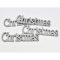 Christmas felirat ezüst 15cm 4db/csomag – koszorúhoz, asztaldíszhez