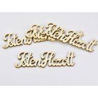 Isten Hozott felirat natúr 15cm 4db/csomag – festéshez, dekorációhoz