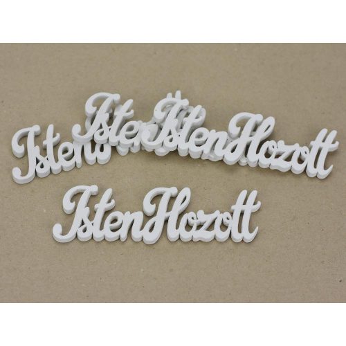 Isten Hozott felirat fehér 15cm 4db/csomag