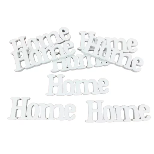 Home felirat fehér 8cm 8db/csomag – festéshez, dekorációhoz