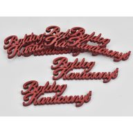 Boldog karácsonyt felirat piros 10cm 6db/csomag – koszorúhoz, asztaldíszhez