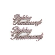 Boldog karácsonyt felirat rózsaarany 15cm 2db/cs – koszorúhoz, asztaldíszhez