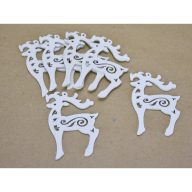 Csodaszarvas fehér 6db/cs – karácsonyi dekorációhoz