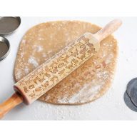 Kekszmintázó sodrófa - Cicás 38cm – kreatív dekorációhoz – kreatív hobby projektekhez és dekorációhoz – Papelito.hu