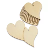 Natúr fa - Francia szív 8x10cm 12db/csomag
