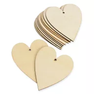 Natúr fa - Szív 8x10cm 12db/csomag – valentin napi dekorációhoz