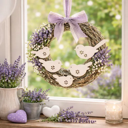 Fa virágmintás madár krém 30db/csomag