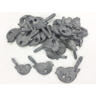 Fa virágmintás madár szürke 30db/csomag – nyári dekorációhoz