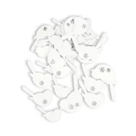Fa virágmintás madár fehér 30db/csomag