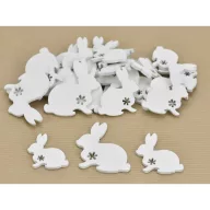 Fa virágmintás nyuszi krém 30db/csomag – húsvéti dekorációhoz